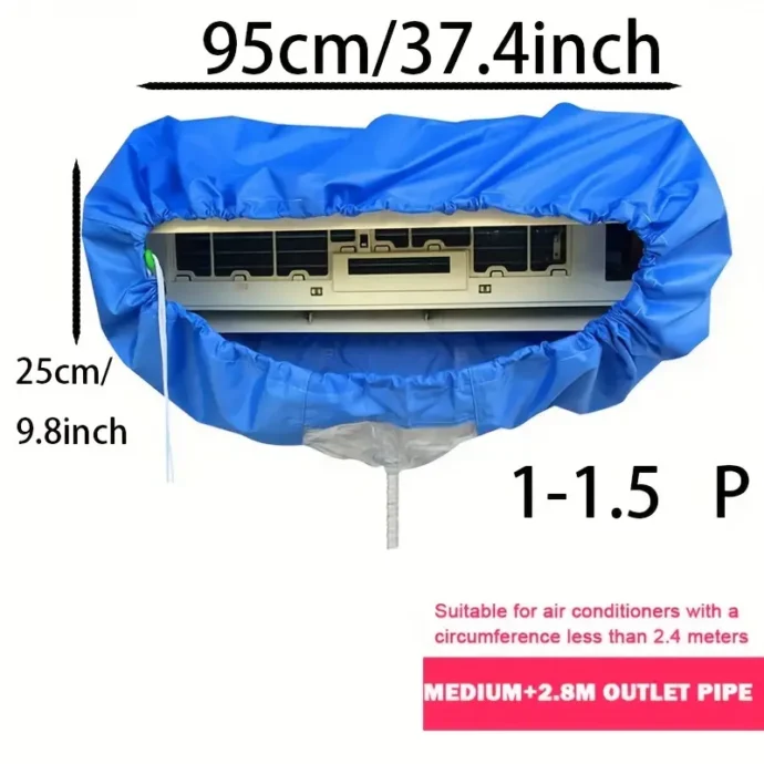 ⁦غطاء تنظيف المكيف + أنبوب 2.5متر + رغوة التنظيف⁩ - الصورة ⁦4⁩